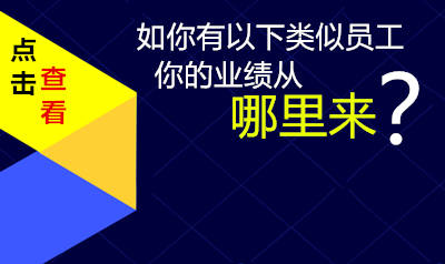 老板 如有以下类似员工你的业绩从哪里来